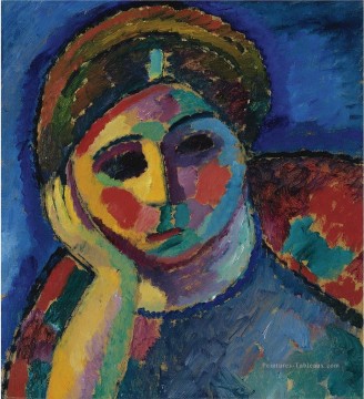 la femme pensante 1912 Alexej von Jawlensky Expressionnisme Peinture à l'huile